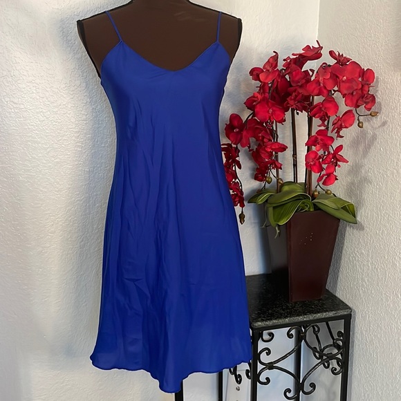 Anna Sui Blue Sleeveless Slip Dress 2 - Picture 1 of 5